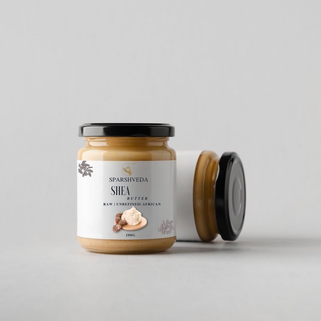 Sparshveda Shea butter- Raw, Unrefined & African-100g. For moisturiser of body and skin.