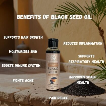 Black Seed Oil, Kalonji Oil, Sparshveda, Organic Black Seed Oil, Cold Pressed Kalonji Oil, Hair and Skin Care, Natural Remedy, Essential Oils, Pure Kalonji Oil, Ayurvedic Oil