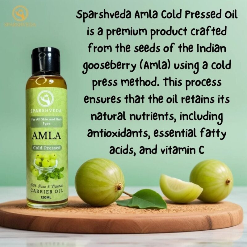 Experience the power of pure Amla for stronger, lustrous hair. #amlaoil #hairoil #naturalhaircare #ayurvedic #hairgrowth #sparshveda
