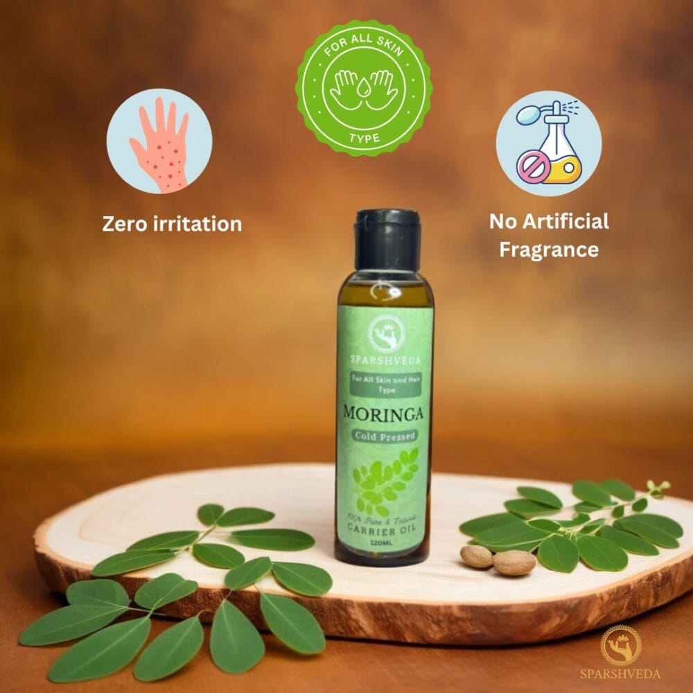 Moringa Cold-Pressed Oil, Cold-Pressed Moringa Oil, Moringa Oil for Hair, Moringa Oil for Skin, Moringa Oil Benefits, Natural Moringa Oil, Organic Moringa Oil, Pure Moringa Oil, Sparshveda Moringa Oil, Buy Moringa Oil.