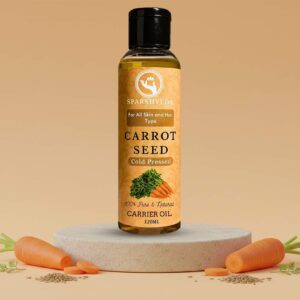 Sparshveda Carrot Seed Oil, Cold Pressed, Hair Care, Skin Care, Face Care, Massage Oil, Organic Carrot Seed Oil, Natural Remedy, Essential Oils, Pure Carrot Seed Oil, Ayurvedic Oil