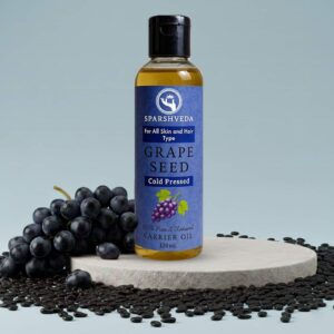 Sparshveda's Grape Seed Oil is a lightweight, nutrient-rich oil, meticulously extracted to preserve its high antioxidant content, making it ideal for both skincare and haircare. This pure, cold-pressed oil is known for its ability to moisturize without clogging pores, promote a youthful complexion, and add shine to hair, offering a versatile and natural solution for your beauty routine.