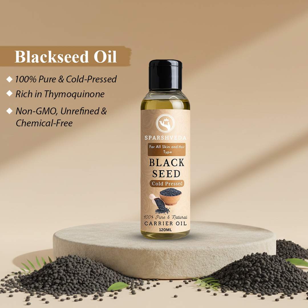 Sparshveda Black Seed Oil – Kalonji Oil for Hair Growth, Glowing Skin 2 sparshveda black seed oil