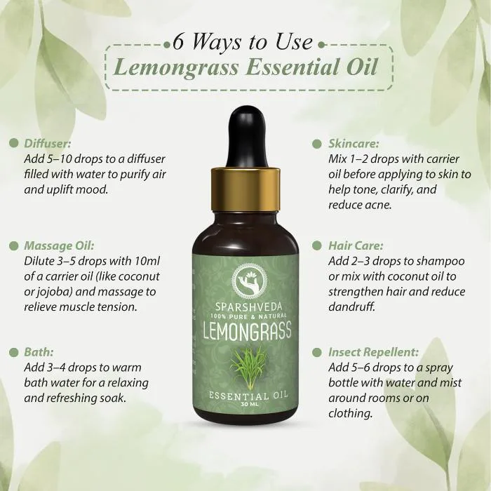sparshveda lemongrass essential oil