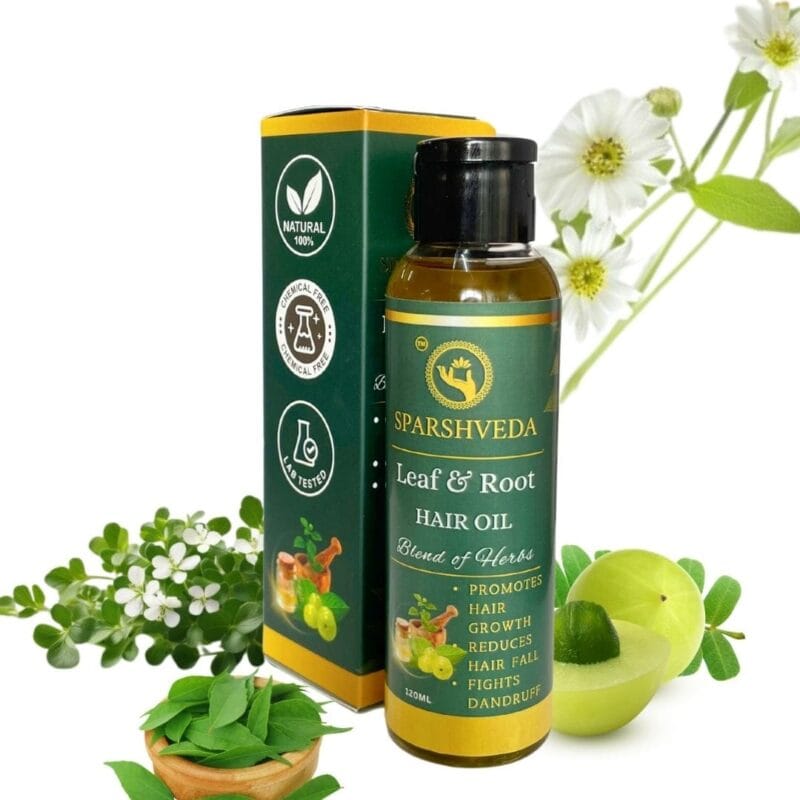 sparshveda leaf and root hair oil