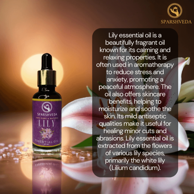 lily essential oil benefits," "lily essential oil uses," "lily oil for skin," "lily oil aromatherapy," "lily oil diffuser," "lily oil for hair," "lily oil stress relief," "lily oil relaxation," "lily oil skincare," and "lily oil massage.