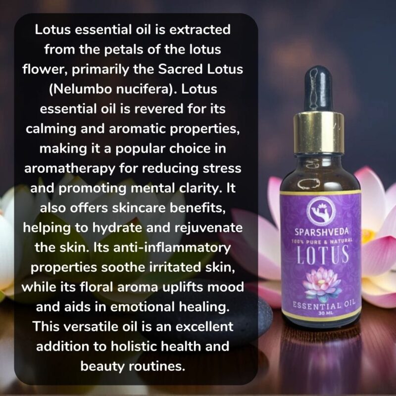 lotus essential oil benefits," "lotus essential oil uses," "lotus oil for skin," "lotus oil aromatherapy," "lotus oil diffuser," "lotus oil for hair," "lotus oil stress relief," "lotus oil relaxation," "lotus oil skincare," and "lotus oil massage
