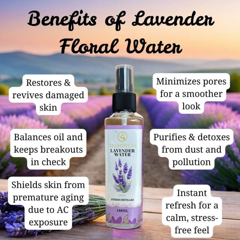 Sparshveda Lavender Floral Water (100ml)