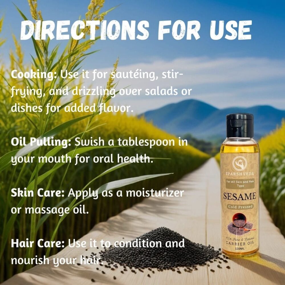 Sesame Cold-Pressed Oil, Gingelly Cold-Pressed Oil, Cold-Pressed Sesame Oil, Sesame Oil Benefits, Sesame Oil for Hair, Sesame Oil for Skin, Natural Sesame Oil, Pure Sesame Oil, Organic Sesame Oil, Sparshveda Sesame Oil, Sesame Oil for Massage, Sesame Oil for Cooking, Sesame Oil for Hair Growth, Sesame Oil for Skin Moisturizing, Sesame Oil for Oral Health (Oil Pulling), Sesame Oil for Body Massage, Sesame Oil for Joint Pain, Sesame Oil Reviews, Buy Sesame Oil, Where to Buy Sesame Oil, Best Sesame Oil, 100% Sesame Oil, Unrefined Sesame Oil, Cold-Pressed Sesame Oil for Skin, Cold-Pressed Gingelly Oil for Hair.